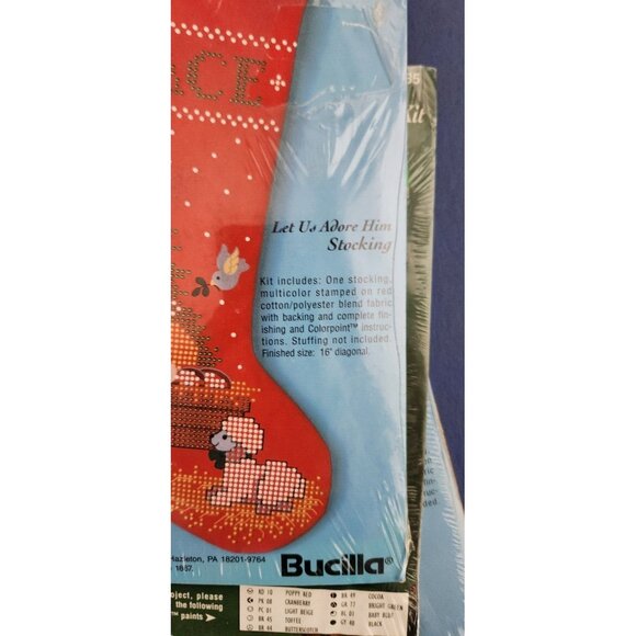 Bucilla Cross Stitch 4 Kits ColorPoint Christmas Pattern Stocking Santa Sampler - Picture 6 of 14